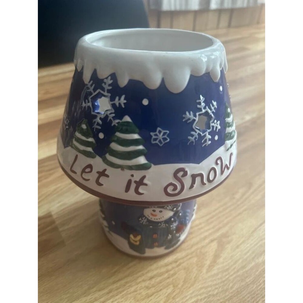 Let it snow, candle holder and shade